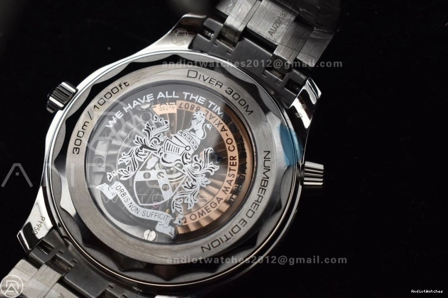 VSF SS Bright 1:1 Seamaster Best Edition 300M Gray Platinum on 1062 Bracelet 007 Dial A 0313